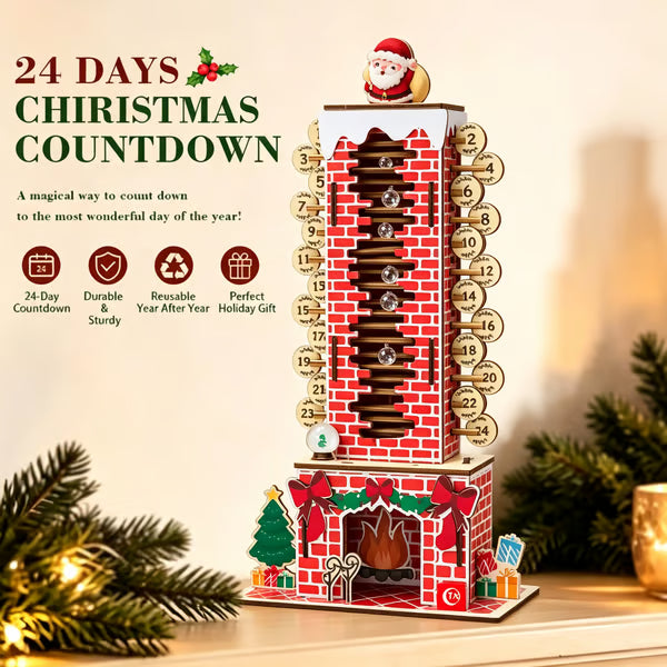🎅📅 DIY Weihnachtskalender „Santa im Schornstein“ – Mechanischer Adventskalender zum Selberbauen 🎄✨