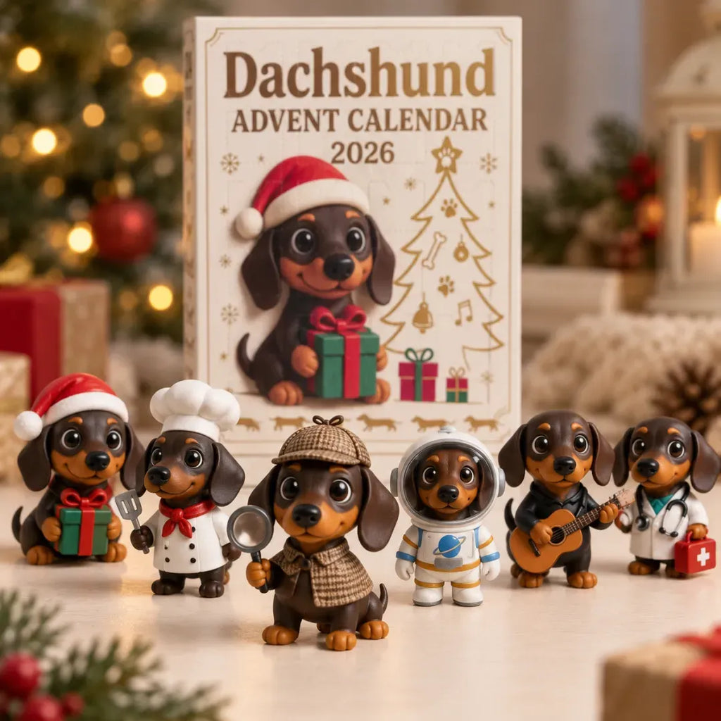 🐾 Dackel-Adventskalender – 24 Tage voller süßer Welpenüberraschungen