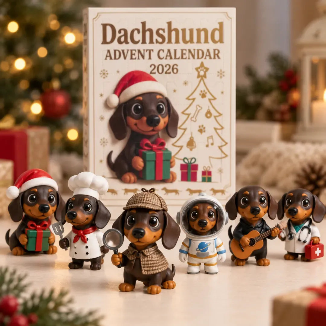 🐾 Dackel-Adventskalender – 24 Tage voller süßer Welpenüberraschungen