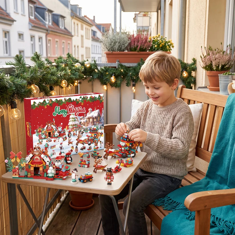 ⛄️Weihnachtsdorf-Baustein-Adventskalender für Kinder
