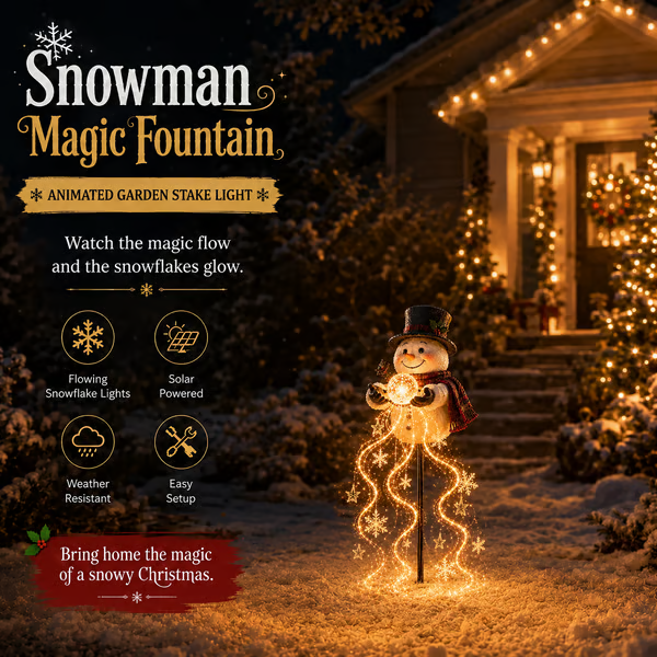 🎄50 % Rabatt🎄 Snowman Magic Fountain™ – LED-Gartenleuchte❄️