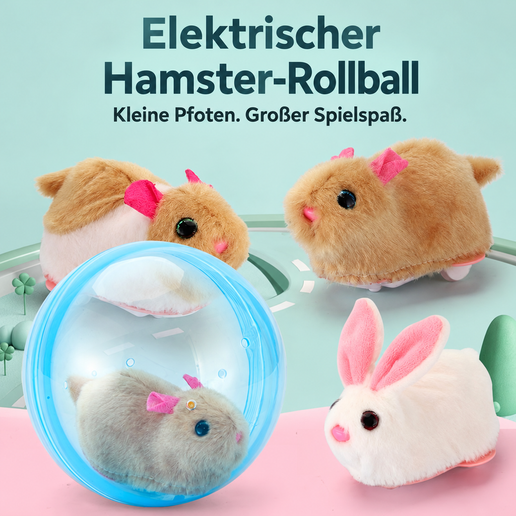 🐹🐾 Elektrischer Hamster-Rollball – Niedlicher Spielspaß für neugierige Katzen