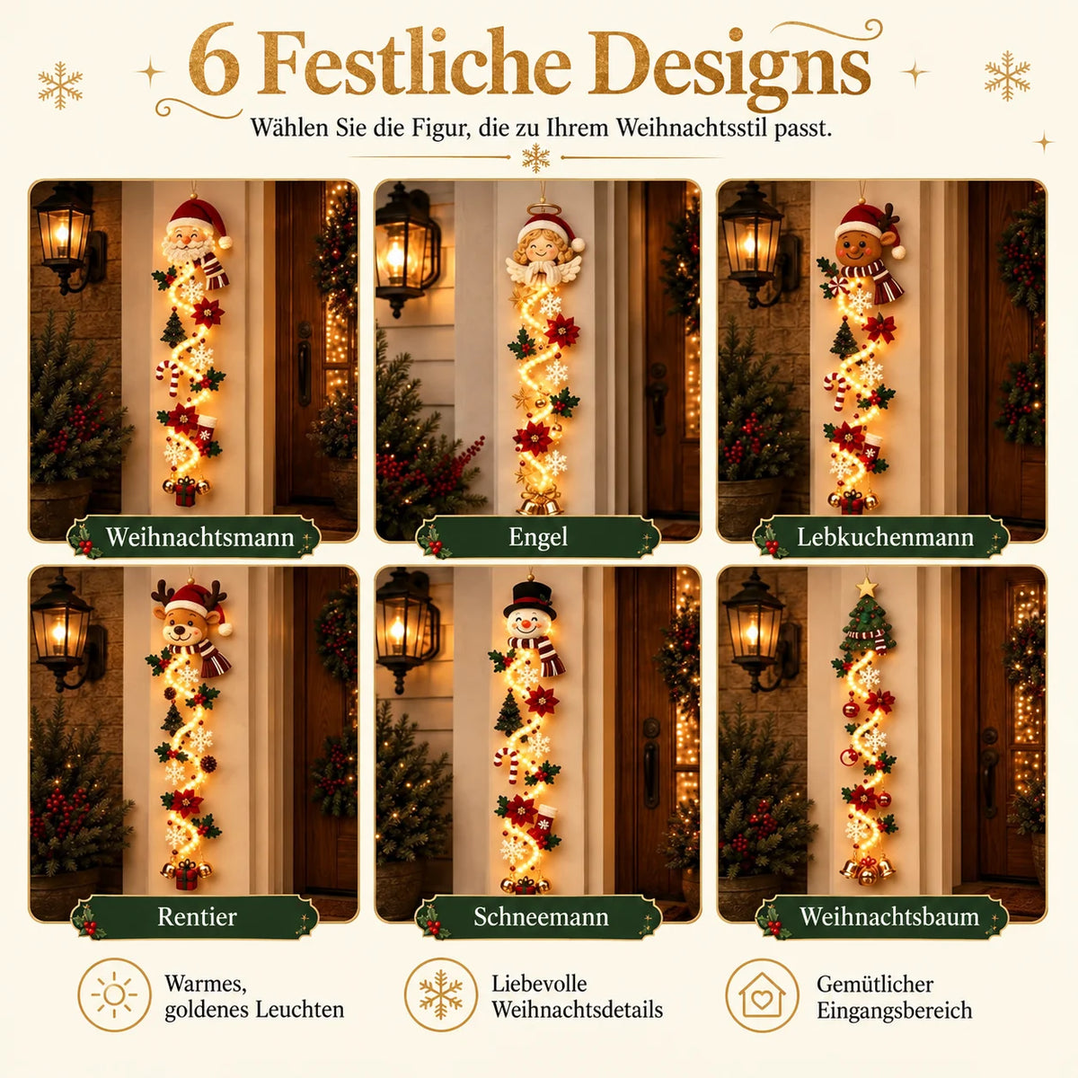 🎅Leuchtender Weihnachtstürhänger🎄 (2 Kaufen, KOSTENLOSER VERSAND)