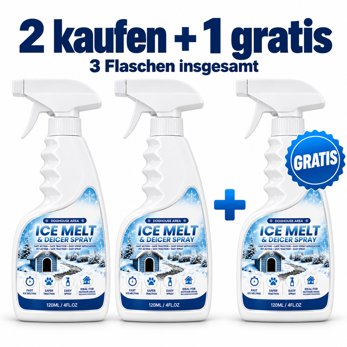 🧊Enteisungsspray für den Außenbereich – 120 ml + Tuch