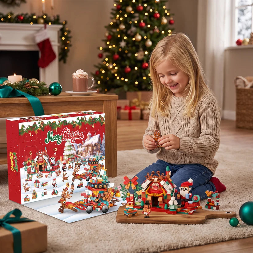 ⛄️Weihnachtsdorf-Baustein-Adventskalender für Kinder