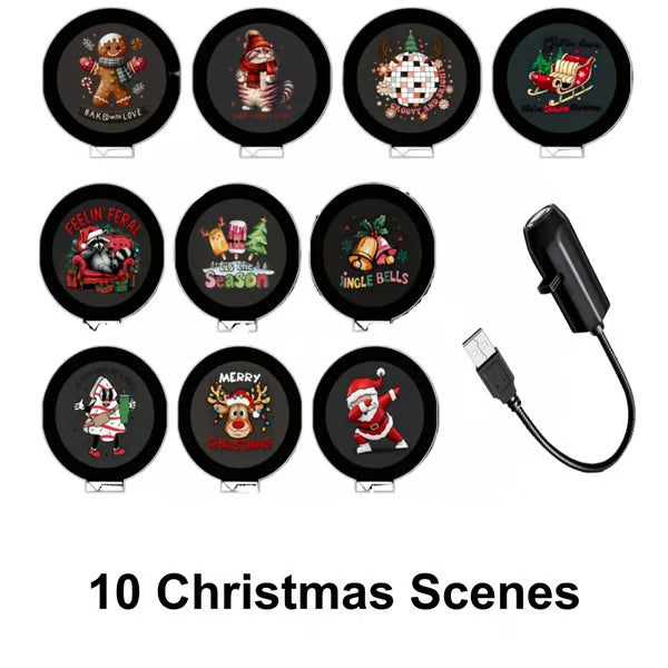 🎅🌌 Plug-&-Play HD-Weihnachtsprojektor – 6 oder 10 festliche Szenen