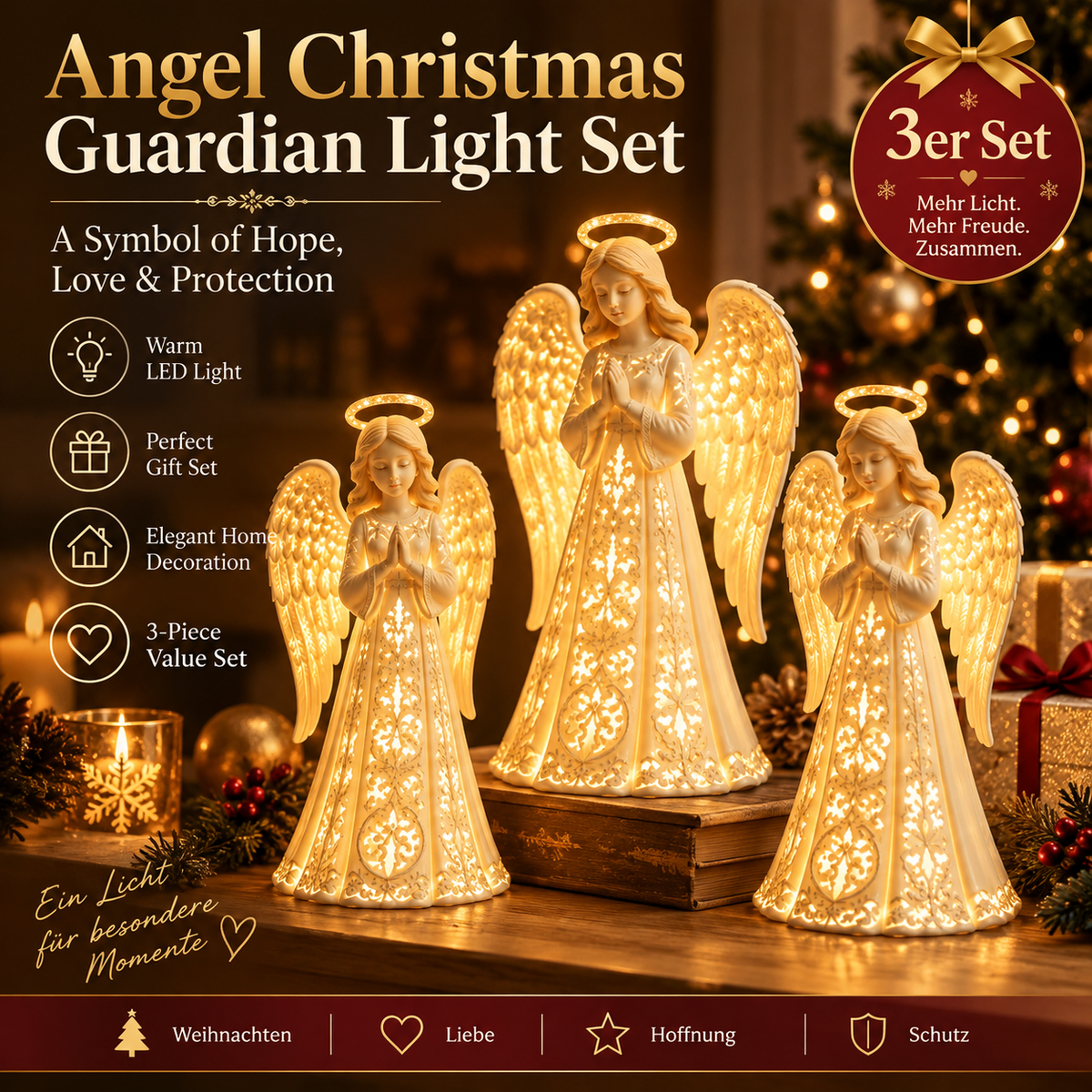✨ Engel-Weihnachtslicht – Ein Symbol der Hoffnung, Liebe und des Schutzes