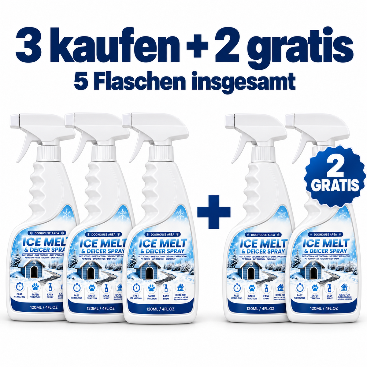 🧊Enteisungsspray für den Außenbereich – 120 ml + Tuch