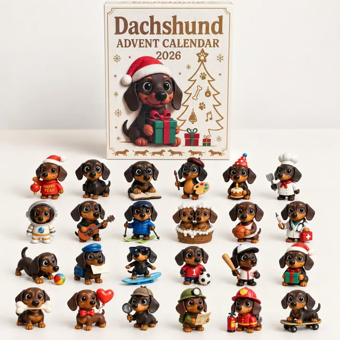 🐾 Dackel-Adventskalender – 24 Tage voller süßer Welpenüberraschungen