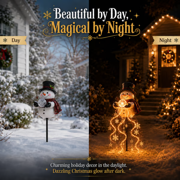 🎄50 % Rabatt🎄 Snowman Magic Fountain™ – LED-Gartenleuchte❄️