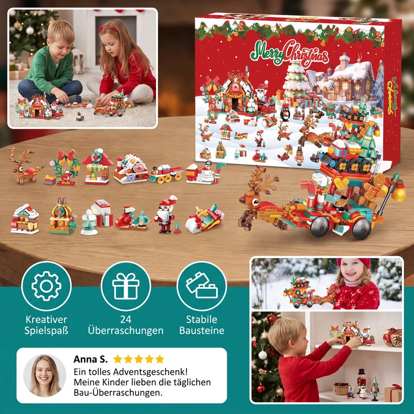 ⛄️Weihnachtsdorf-Baustein-Adventskalender für Kinder