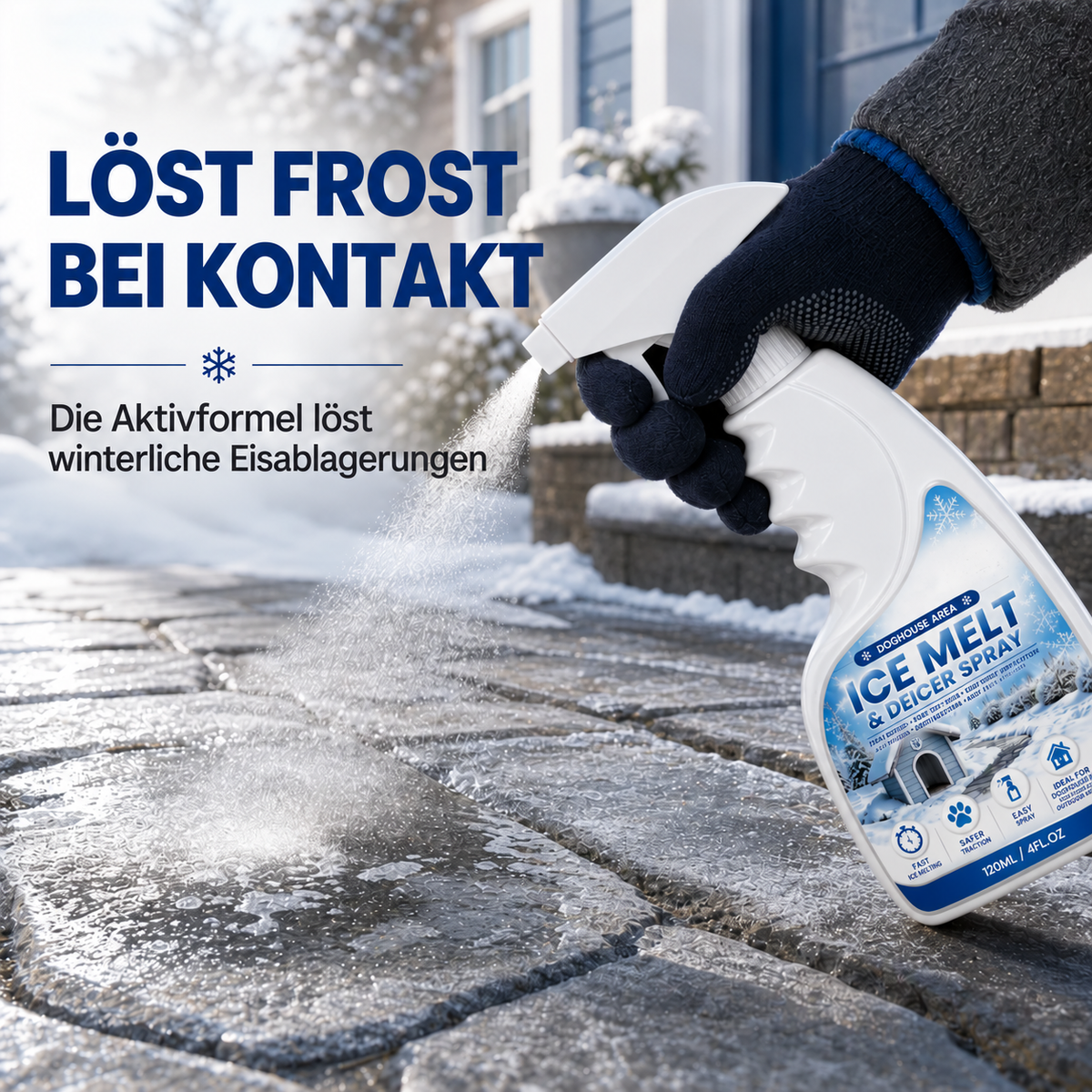 🧊Enteisungsspray für den Außenbereich – 120 ml + Tuch