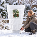🧶✨Winterschutz-Pflanzenhülle mit Reißverschluss und Kordelzug zum Frostschutz