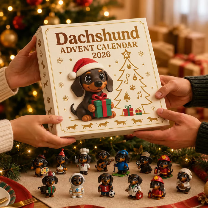🐾 Dackel-Adventskalender – 24 Tage voller süßer Welpenüberraschungen