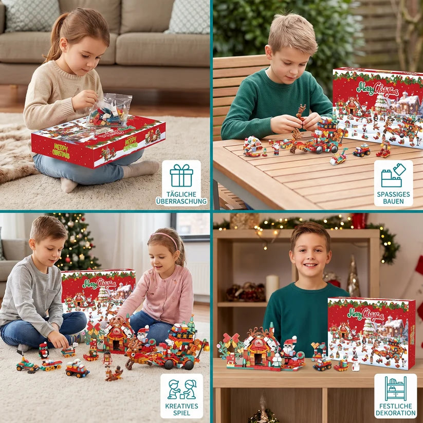 ⛄️Weihnachtsdorf-Baustein-Adventskalender für Kinder