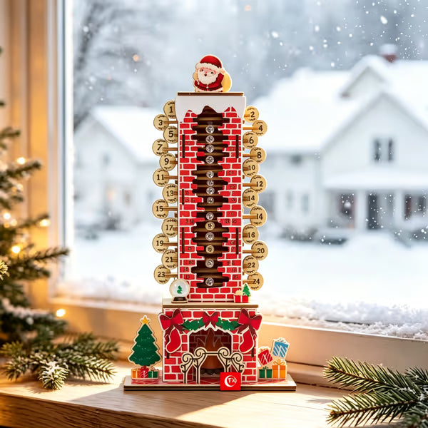 🎅📅 DIY Weihnachtskalender „Santa im Schornstein“ – Mechanischer Adventskalender zum Selberbauen 🎄✨