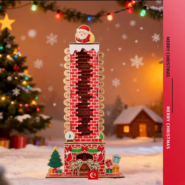 🎅📅 DIY Weihnachtskalender „Santa im Schornstein“ – Mechanischer Adventskalender zum Selberbauen 🎄✨