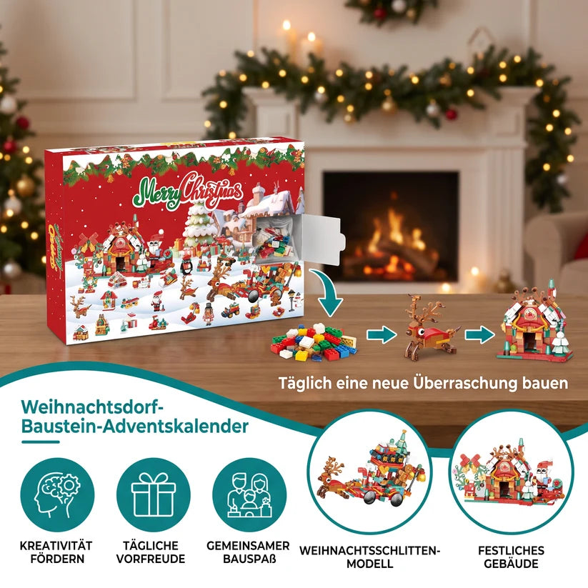⛄️Weihnachtsdorf-Baustein-Adventskalender für Kinder