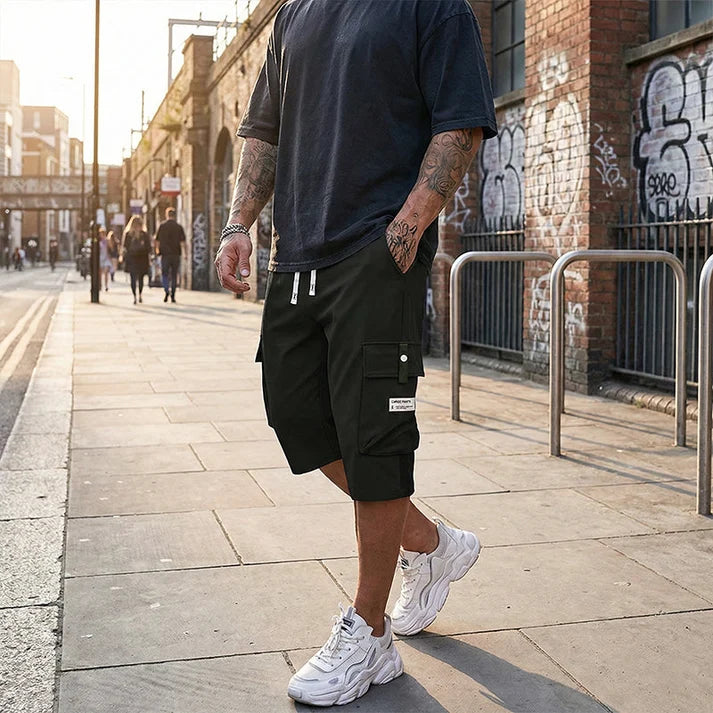 🔈🔈2026 NEUHEITEN – 60 % RABATT🔥👖Lässige Capri-Cargohose mit Kordelzug für Herren