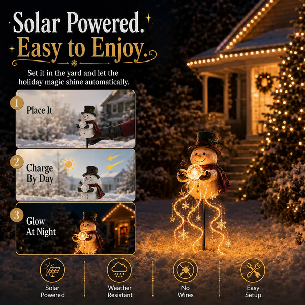 🎄50 % Rabatt🎄 Snowman Magic Fountain™ – LED-Gartenleuchte❄️