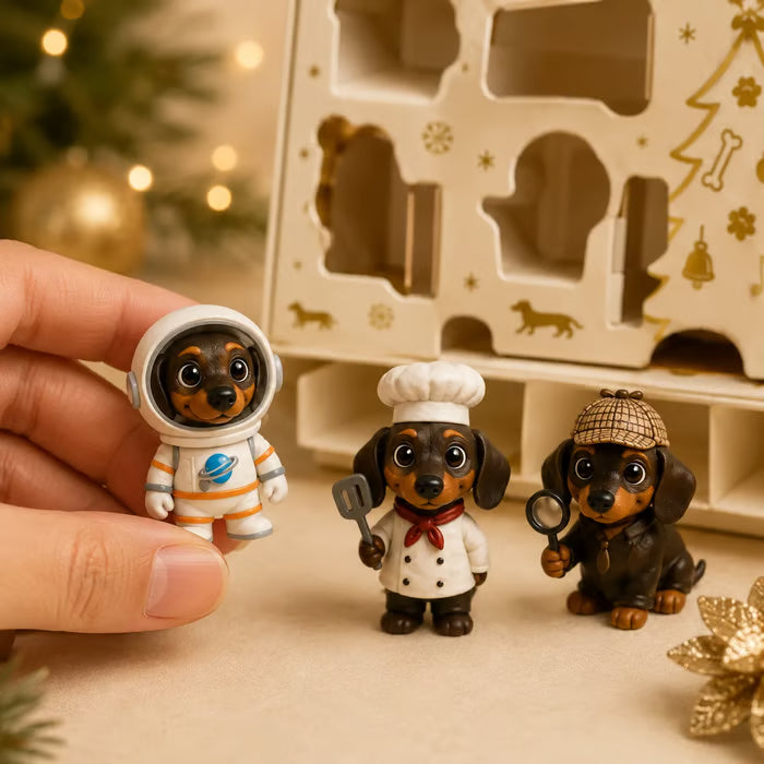 🐾 Dackel-Adventskalender – 24 Tage voller süßer Welpenüberraschungen