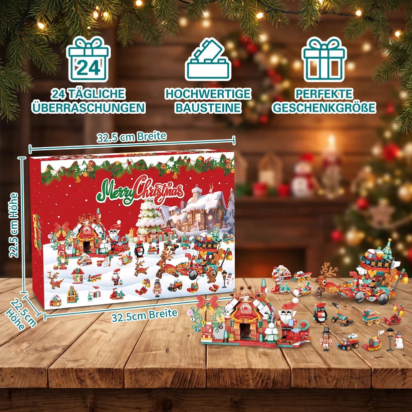 ⛄️Weihnachtsdorf-Baustein-Adventskalender für Kinder