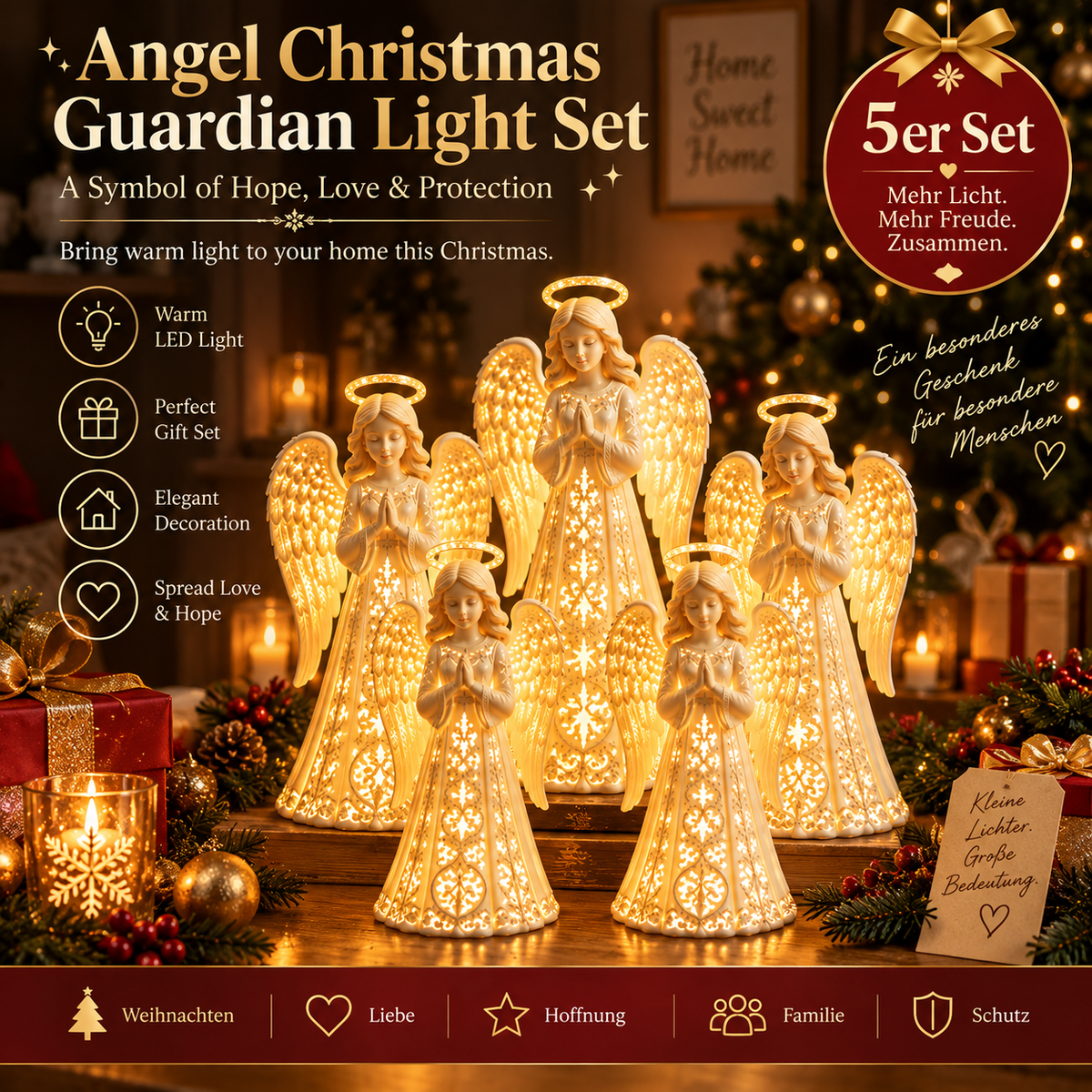 ✨ Engel-Weihnachtslicht – Ein Symbol der Hoffnung, Liebe und des Schutzes