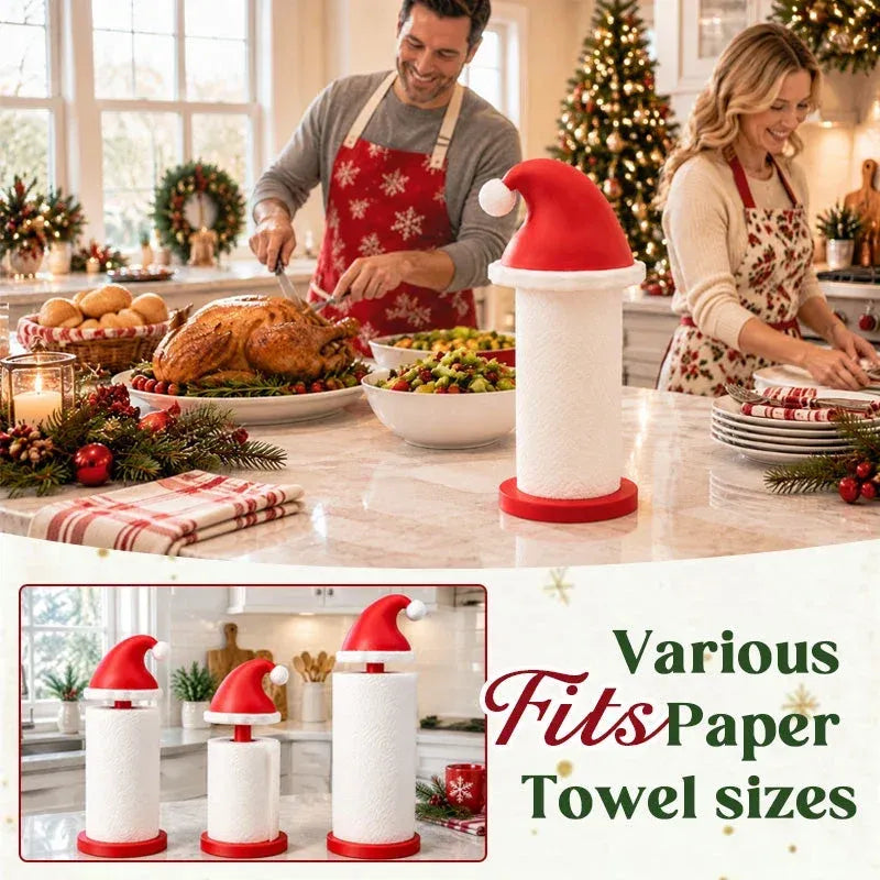 Küchenrollenhalter mit Weihnachtsmütze – Produktansicht 4