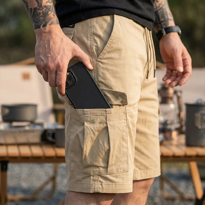 🥳2026 HEISSER VERKAUF🩳60% RABATT! Leichte Cargoshorts – Atmungsaktives Material, knielang. Sichere Taschen für Handy und Schlüssel. Bequem den ganzen Tag. ✅☀️
