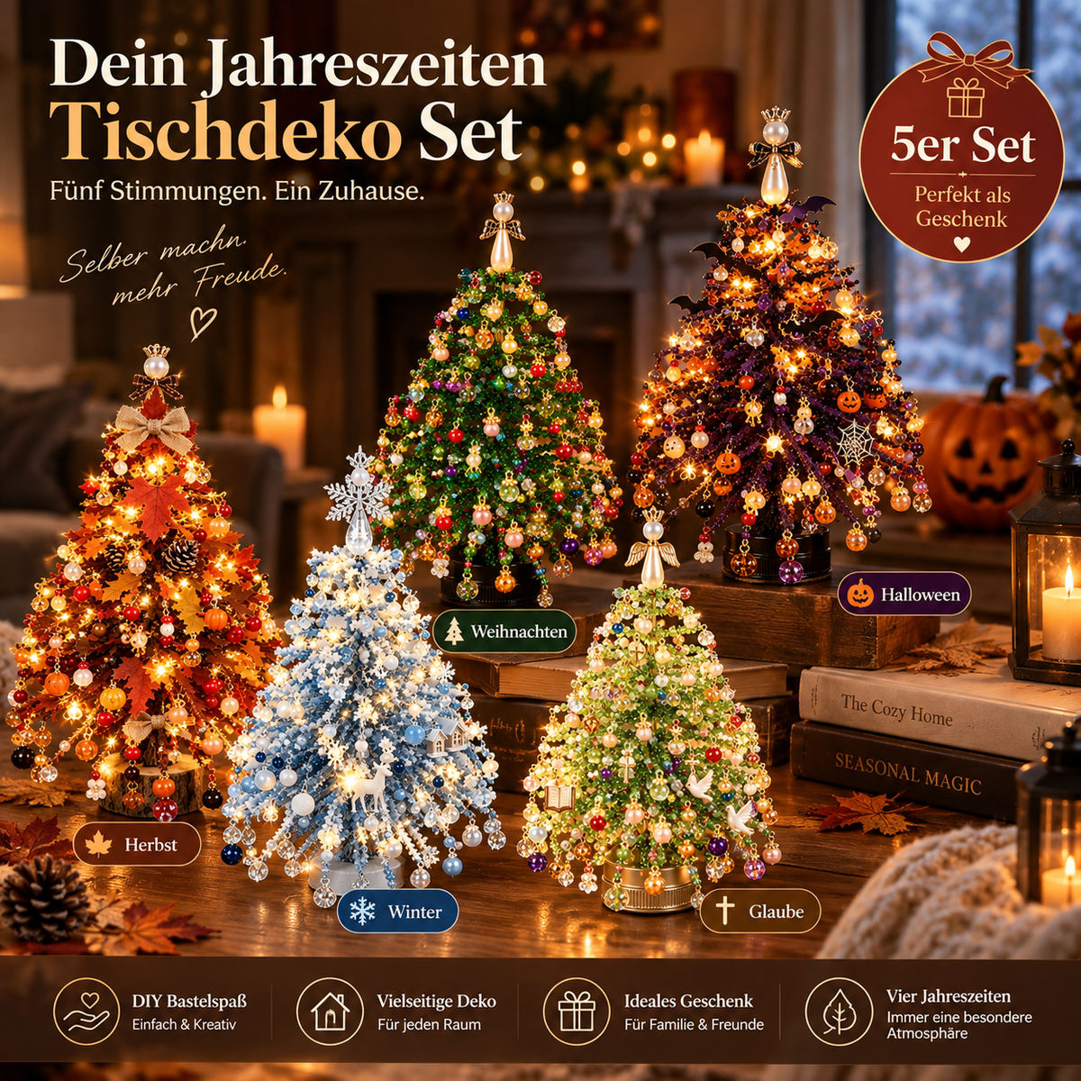 🎄⭐DIY Perlen-Weihnachtsbaum-Ornament-Bastelset🎄