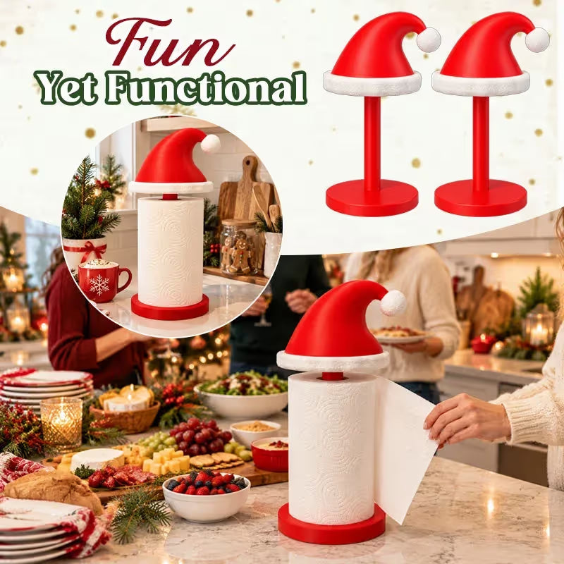 Küchenrollenhalter mit Weihnachtsmütze – Produktansicht 3